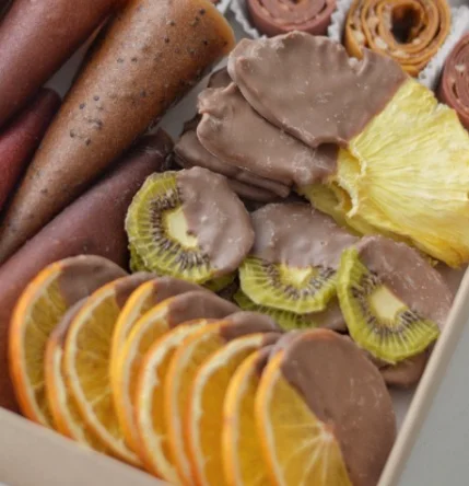 Фруктовые чипсы в мол. шоколаде киви, 50 гр.